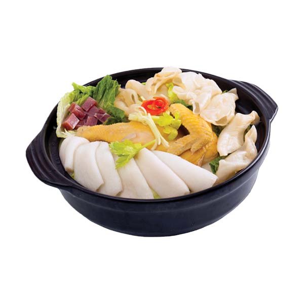 蟲草花野生竹笙花膠雞煲